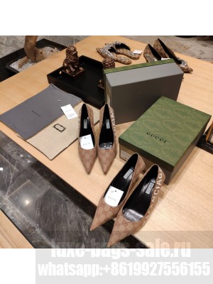 Gucci x Balenciaga 65mm/100mm The Hacker Project Square Knife Pump Brown 2022 Collection 
