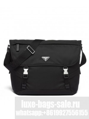 Prada Re-Nylon And Saffiano Shoulder Bag 2VD052 Black