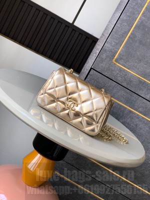Chanel CLASSIC Original Lambskin 11.12 HANDBAG AS6563 gold
