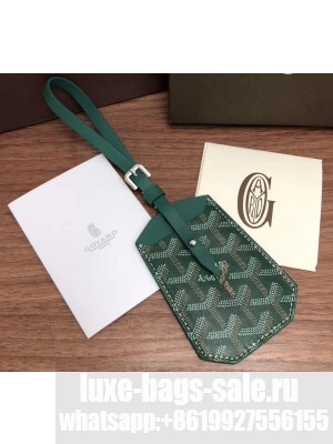 Goyard Luggage Tag Bag Charm Green