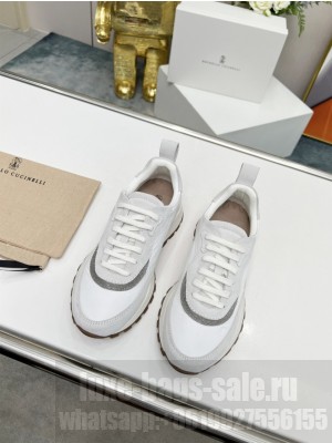 Brunello Cucinell Suede and techno fabric runners sneakers 012