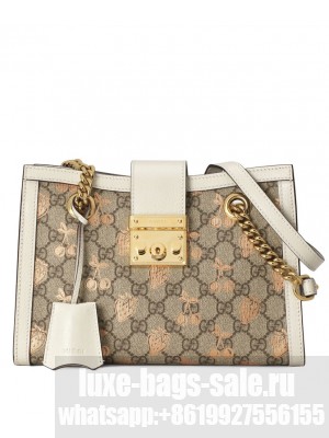 Gucci Padlock Small Berry Tote Bag 498156 Cream