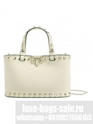 Valentino Garavani Mini Rockstud Embellished Handbag Cream