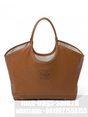 Miumiu IVY Leather Bag 5BG276 Coffee