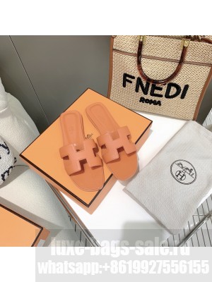 Hermes Oran Flat slippers in Box calfskin 049 2021 Collection