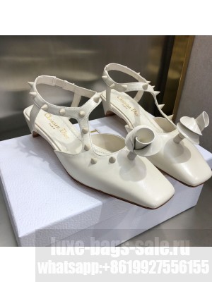 DIOR HEEL 3.5CM ROSE FANTASTIQUE SLINGBACK PUMPS WHITE 2022 Collection