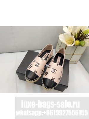 Chanel CC Printed Lambskin Espadrilles G38628 Light Pink 2022 Collection