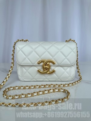 CHANEL MINI FLAP BAG AS5026 white