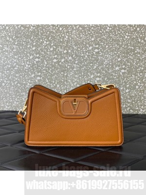 VALENTINO Mini VLOGO SIGNATURE calfskin bag 0119 brown