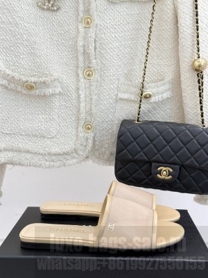 Chanel Mesh Slide Mule Beige 2025