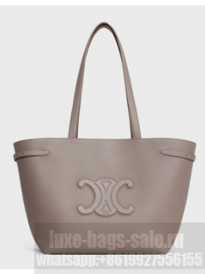 CELINE MEDIUM CABAS ANAIS CUIR TRIOMPHE IN GRAINED CALFSKIN 116853 PEBBLE