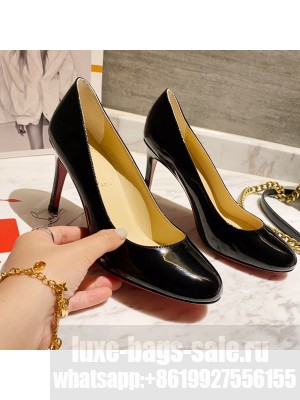 Christian Louboutin Patent Leather Round-toe Pumps 8cm Black 2021 Collection