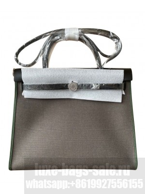 Hermes Herbag Zip Tote Bag Black