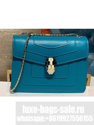 Bvlgari Serpenti Forever 20cm Crossbody Bag Turquoise 2019