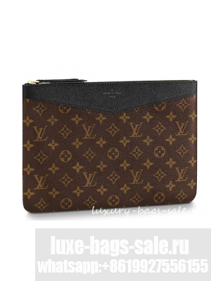 Louis vuitton original Monogram Canvas DAILY POUCH M62048 black