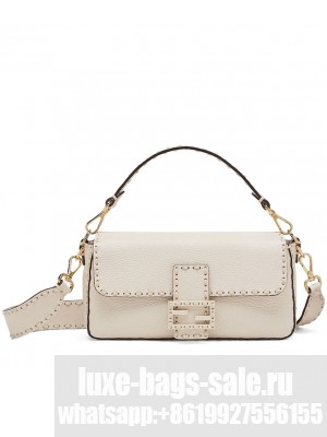 Fendi Baguette Full Grain Leather Bag 8BR600 Cream