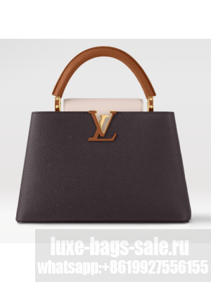Louis Vuitton Capucines MM M12952 Chocolate & Quartz & Tan