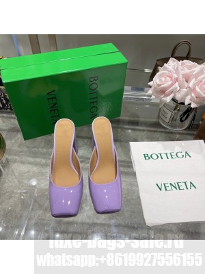 Bottega Veneta 11cm Patent Leather High Heel Mules 2022 Collection Purple