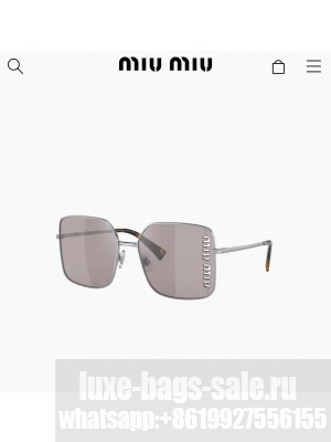 Miu miu Brand Vertical Logo Cut-out On One Lens detachable chain 04