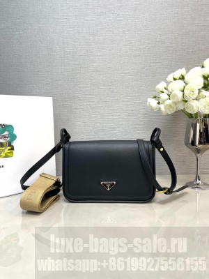 Prada Leather shoulder bag 1BD372 black
