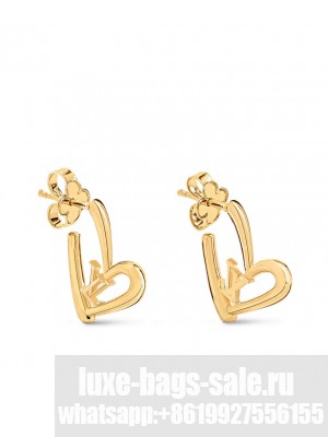 Louis Vuitton Limited Edition - Fall In Love Heart Earrings PM M00463 Golden
