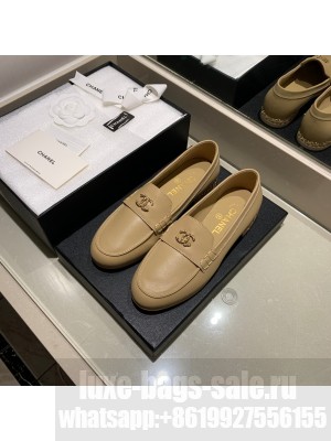 Chanel Calfskin Beige Loafers G35067 2021 Collection