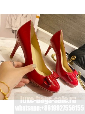 Christian Louboutin Patent Leather Pumps 8cm with Bow Red 2021 Collection