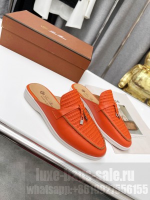 Loro Piana Sprightly Charms Walk Loafers 2022 Collection Orange