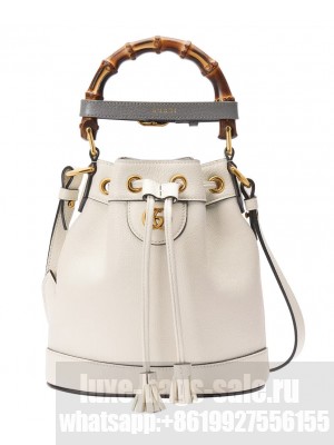 Gucci Diana Mini Bucket Bag 724667 White