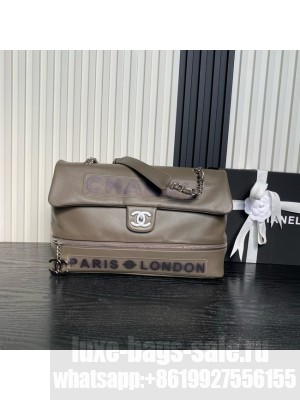 CHANEL Lambskin Shoulder Bags 9902 dark gray