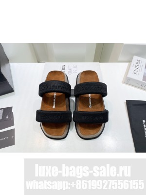 Alexander Wang Platform Wedge Slide Sandals 2022 Collection,Black