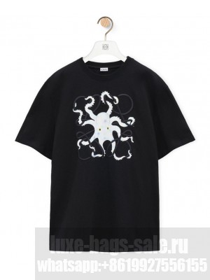 Loewe Women's Relaxed Fit T-shirt In Cotton Black