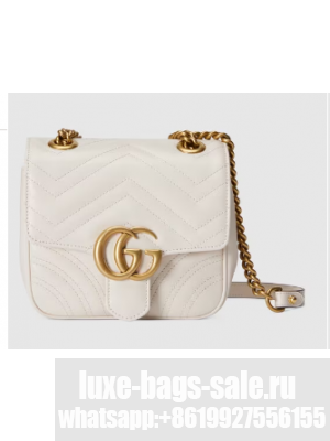 Gucci GG Marmont mini shoulder bag 739682 white