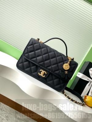 Chanel Flap Bag With Top Handle AS3653 Black