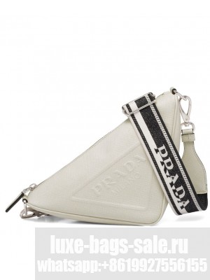 Prada Saffiano Triangle Bag Cream