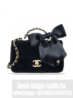 Chanel Mini Flap Bag With Handle AS5875 Black