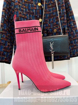 Balmain Women's 9.5cm Skye Stretch Knit Ankle Boots 08
