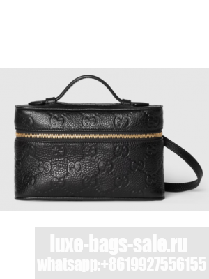 GUCCI GG EMBLEM SUPER MINI BAG 815949 black