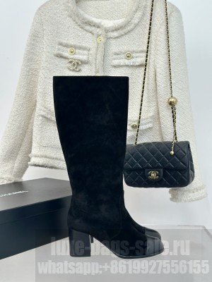 Chanel Women's Heel 7cm Calfskin G45977 High Boots 07