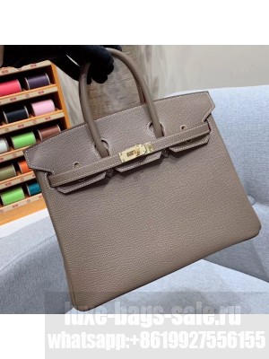 Hermes Birkin 25cm Bag in Original Epsom Leather Elephant Gray