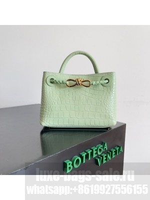 Bottega Veneta Mini Andiamo alligator leather 805232  light green
