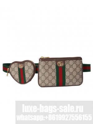 Gucci Ophidia Heart Utility Belt 698805 Dark Coffee