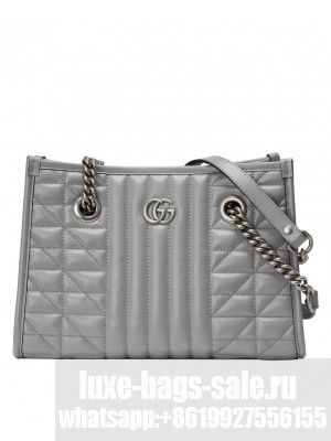 Gucci GG Marmont Small Tote Bag 681483 Gray