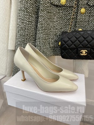 Dior Attract Pumps 7cm Supple Calfskin White 2022 Collection