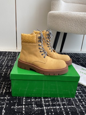 Bottega Veneta Haddock Lace-Up Ankle Boot Ochre/rubber