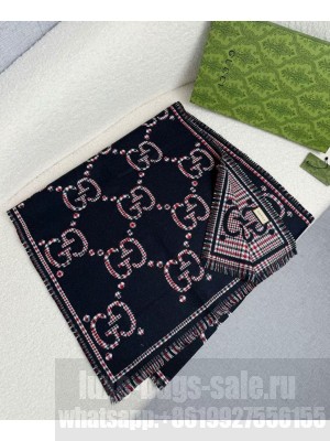 Gucci GG Jacquard Wool Scarf