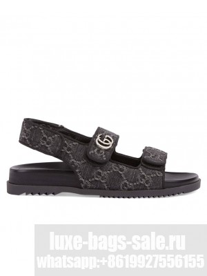 Gucci Women's Double G Sandal 771575 Black