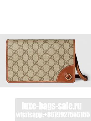 Gucci GG EMBLEM SUPER MINI SHOULDER BAG 820688 Brown