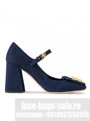Louis Vuitton Women's Shake Mary Jane Pump 1ACGST Dark Blue
