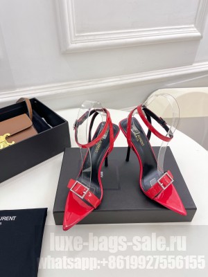 Saint Laurent 10.5cm Patent Leather Sandals 2023 Collection red